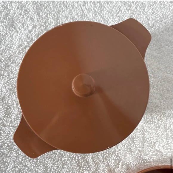 Vintage MCM Stylized Dinnerware Brown Melmac Melamine Cream & Sugar Set - Picture 9 of 14